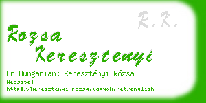 rozsa keresztenyi business card